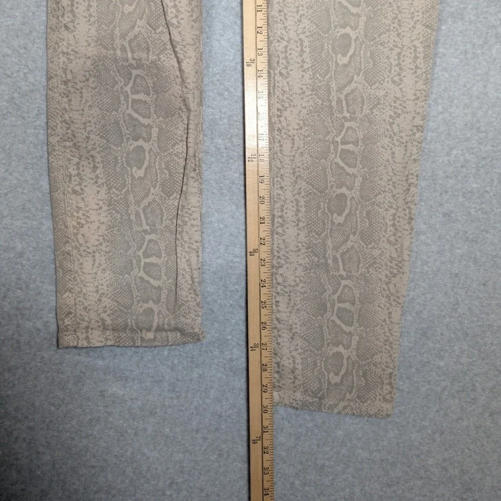 NYDJ Pants Womens 12 Beige Snakeskin Print Skinny Lift Tuck Stretch Made in USA - Picture 9 of 12
